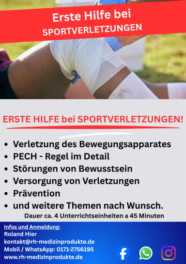 Erste Hilfe bei Sportverletzungen